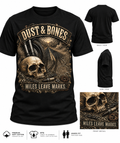 Dust & Bones | Miles Leave Marks Black Biker T-Shirt